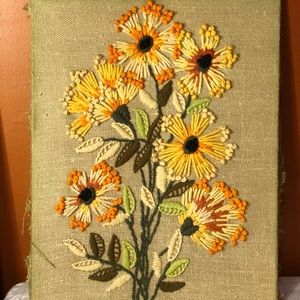 Amazing floral embroidery wall hanging!